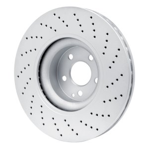 Mercedes-Benz S55 AMG Brake Rotor (1) - Front - R1 Concepts - GEOSPEC Coated Rotor - Drilled - `03-`06